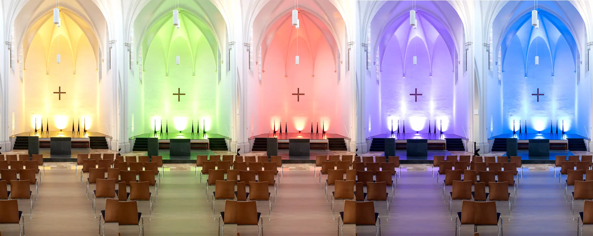 Lichtinszenierung St.Johannes-Baptist, Duisburg-Homberg